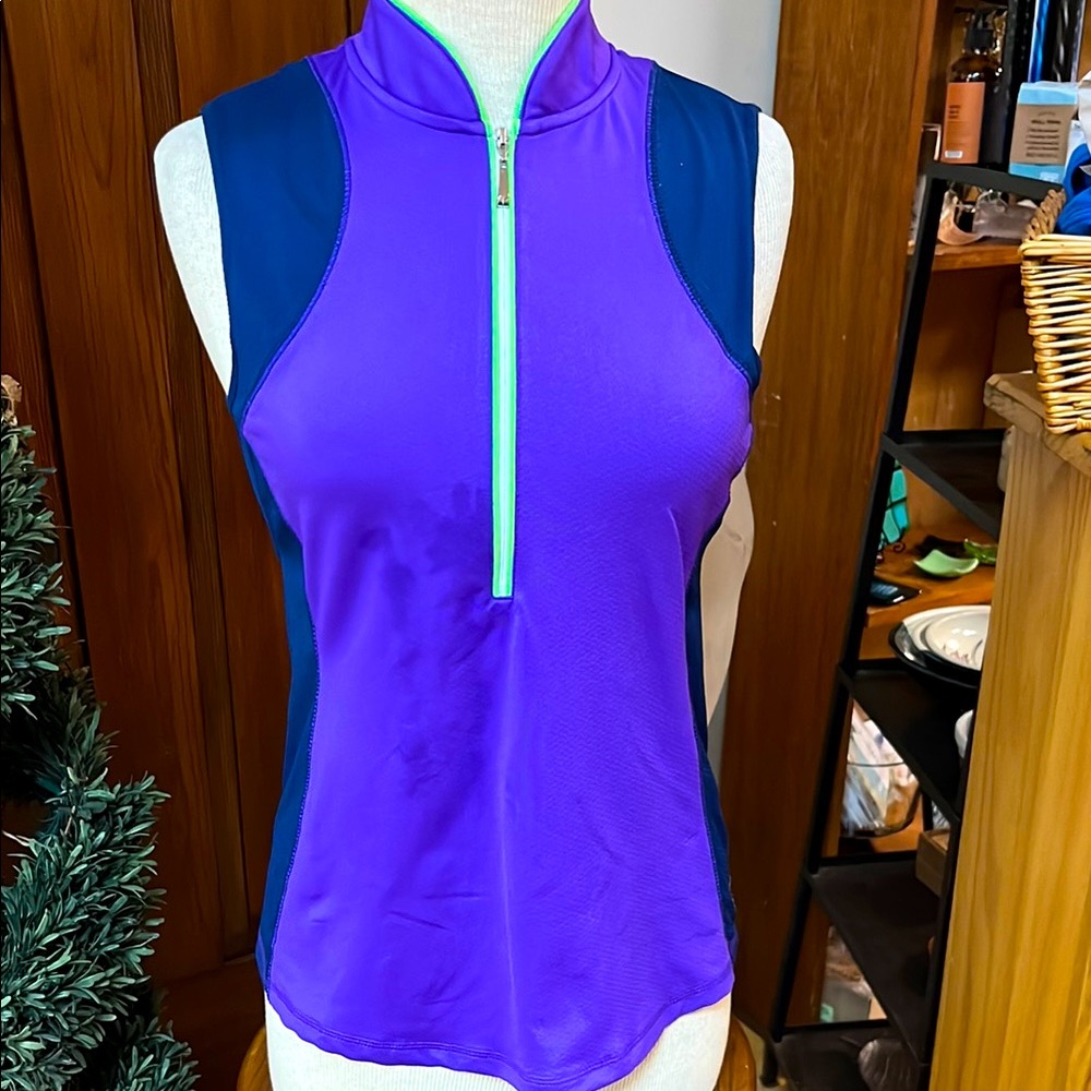 JoFit Purple and Blue Sleeveless Women's Golf  Top